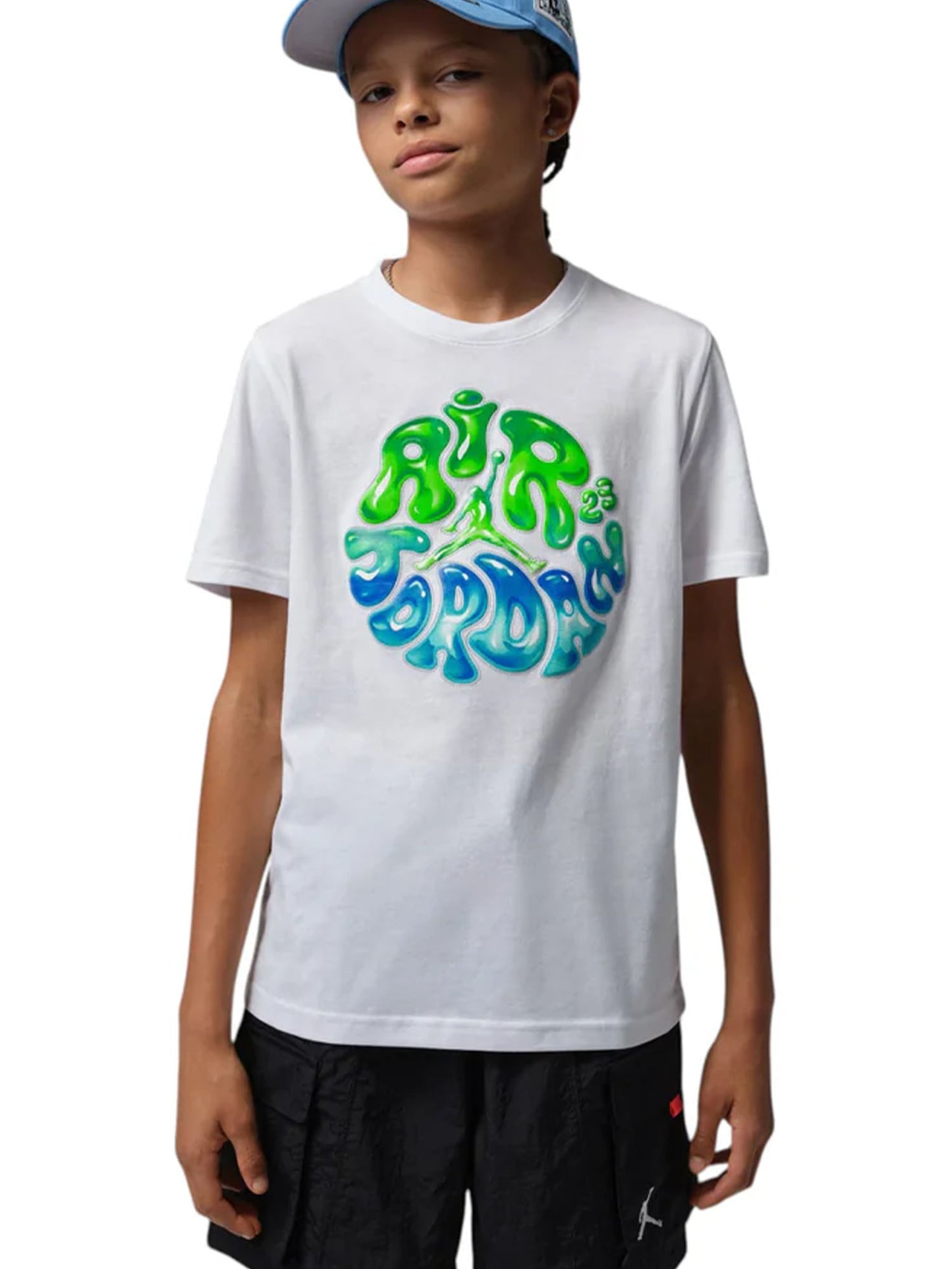 Nike Jordan B, t-shirt sportiva unisex bambino bianca