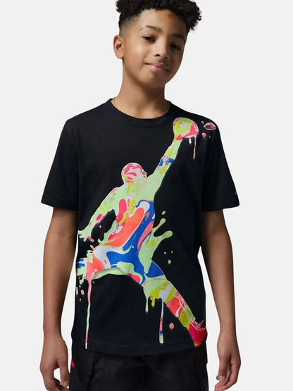 Nike Jordan B., t-shirt sportiva unisex bambino nera