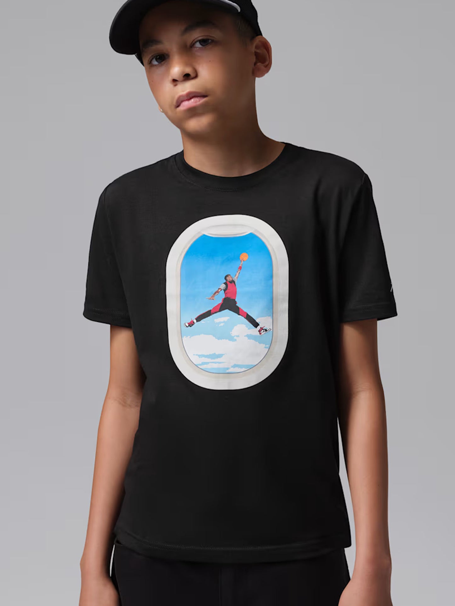 Nike Jordan B, t-shirt sportiva unisex bambino nera