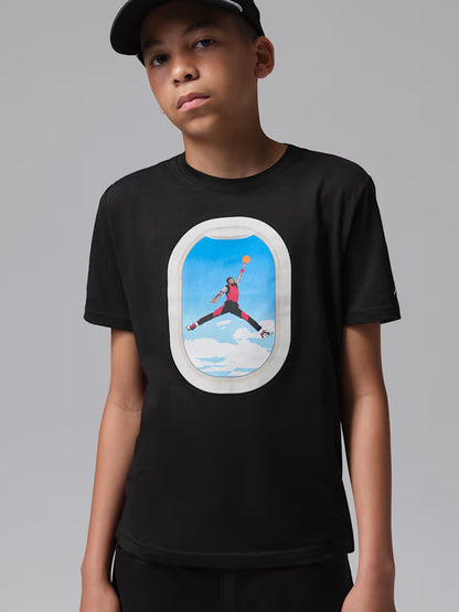 Nike Jordan B, t-shirt sportiva unisex bambino nera