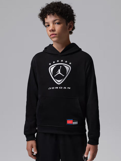 Nike Jordan Big Kids Football Club, felpa unisex bambino nera
