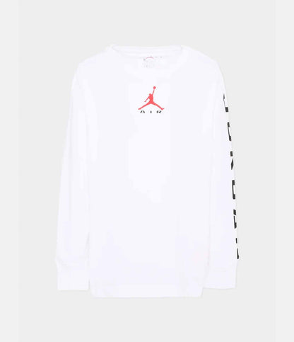 Nike Jordan B., t-shirt a maniche lunghe unisex bambino bianca