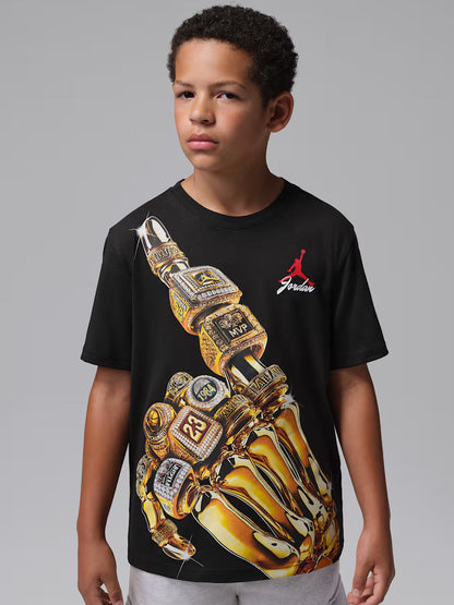 Nike Jordan B., t-shirt a maniche lunghe unisex bambino nera