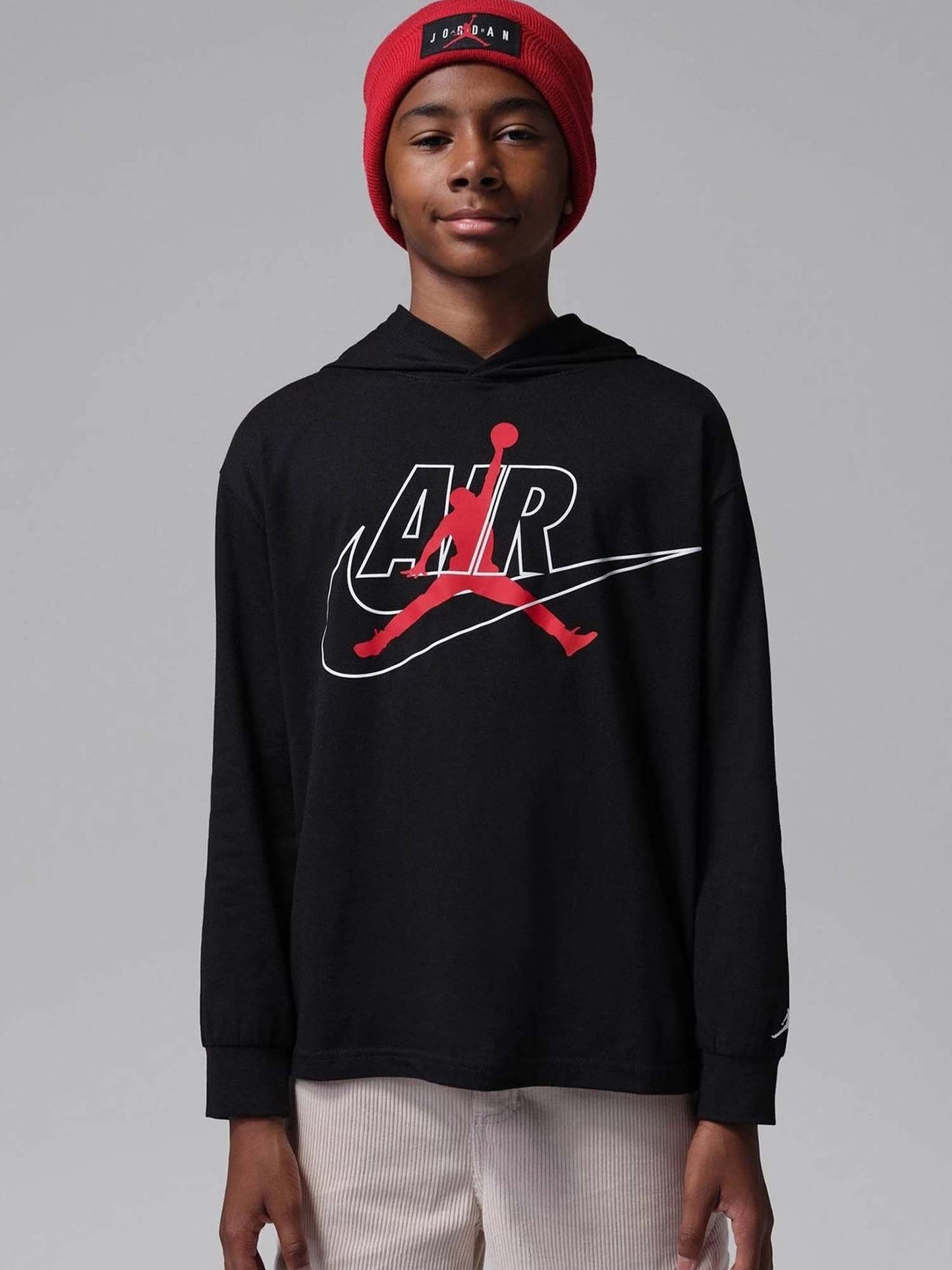 Nike 95G341, felpa unisex bambino nera