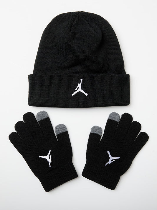 SET CAPPELLO .+ GUANTI JORDAN JUNIOR UNISEX NERO