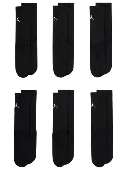 CALZE 6 PAIA JORDAN DA BAMBINI NERO