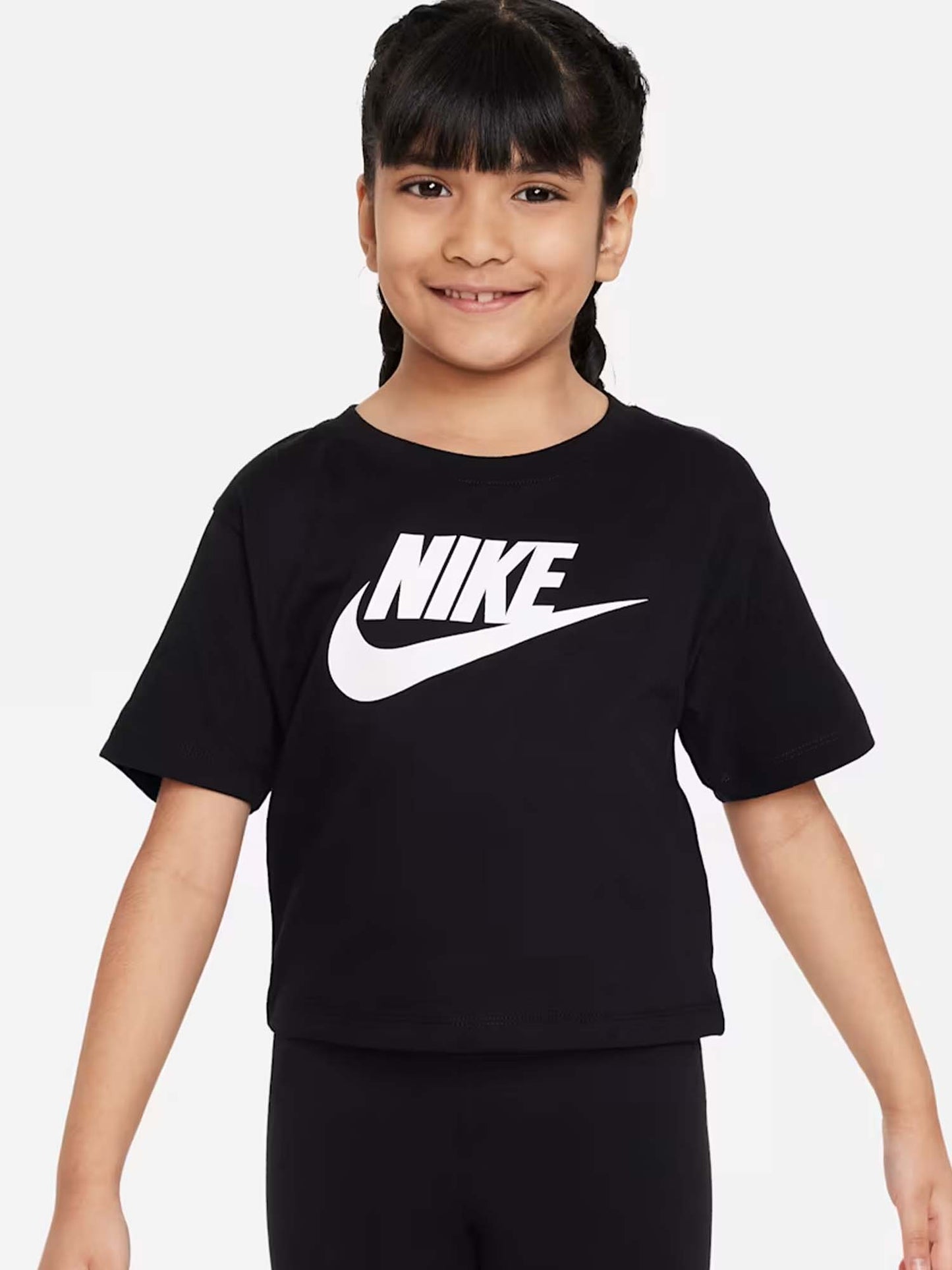 Nike Club, t-shirt a maniche lunghe da unisex bambino nero