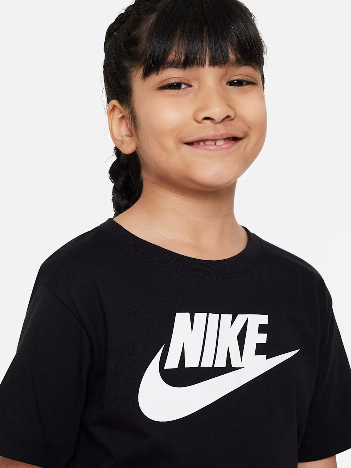 Nike g. t-shirt mm da bambino/a nero