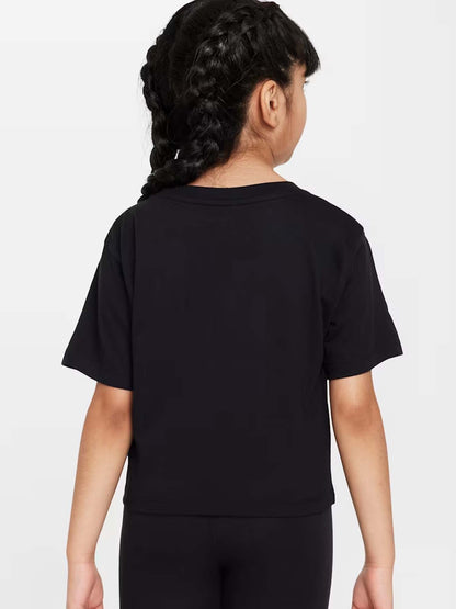 Nike Club, t-shirt a maniche lunghe da unisex bambino nero