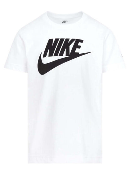 T-shirt Nike Sportswear in cotone bianco per bimbo e bimba