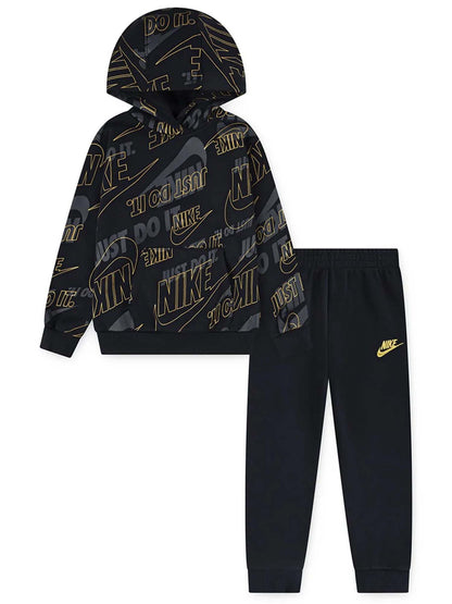 TUTA FELPA+PANTALONE NIKE JUNIOR UNISEX NERO
