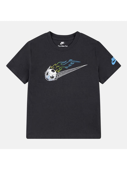 T-shirt Nike unisex bambino grigia con stampa football sportiva