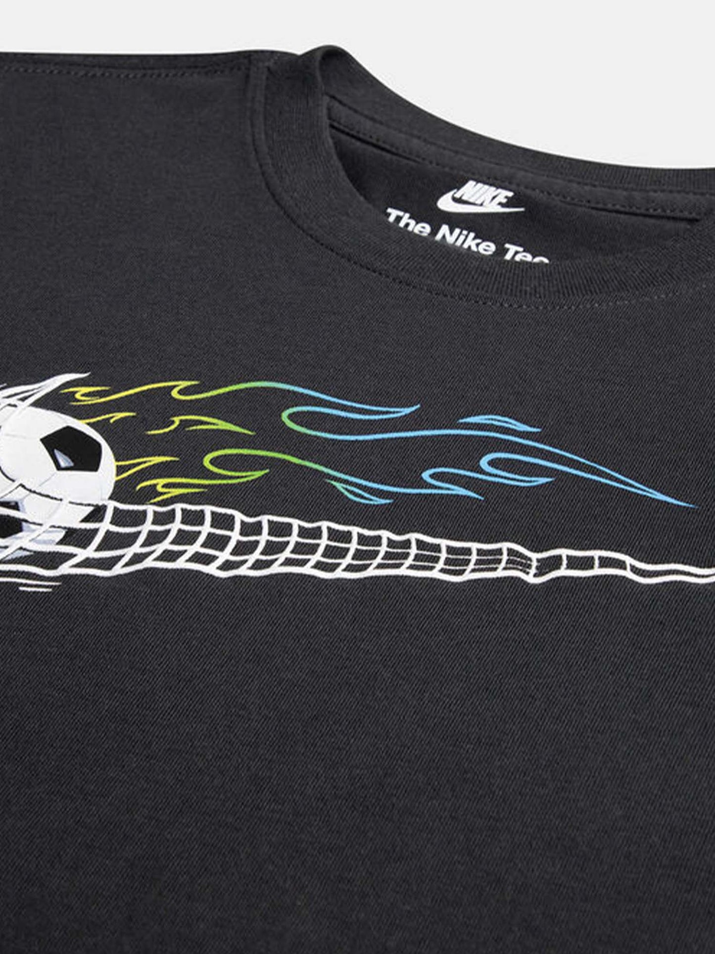 T-shirt Nike unisex bambino grigia con stampa football sportiva