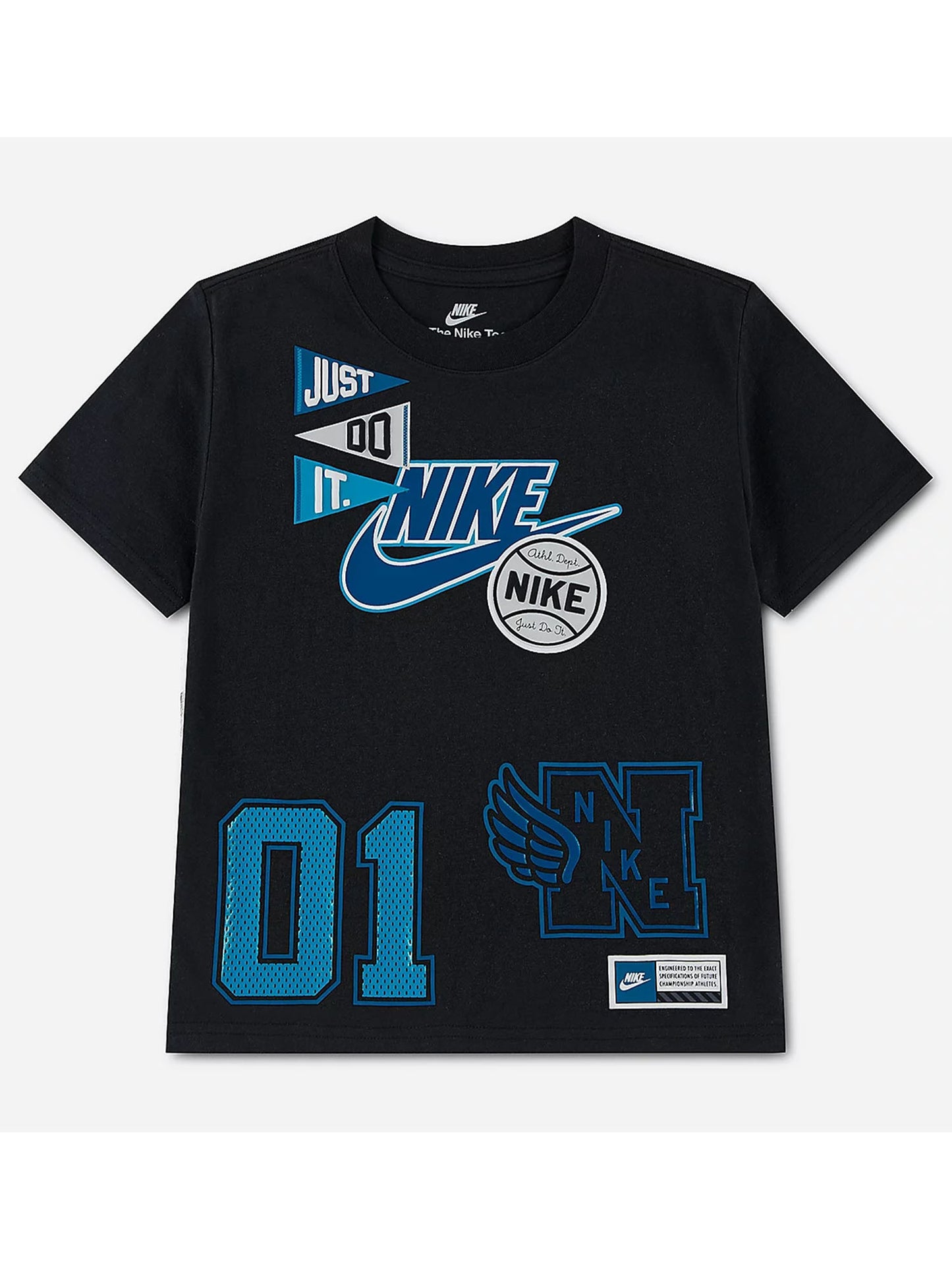 Nike B. T-Shirt Mm, t-shirt a maniche lunghe unisex bambino multicolore