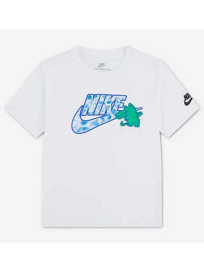 Nike B. T-shirt mm da unisex bambino bianca
