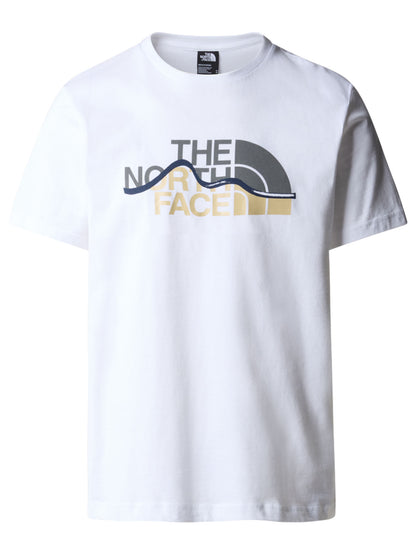 T-SHIRT MOUNTAIN LINE THE NORTH FACE DA UOMO BIANCO