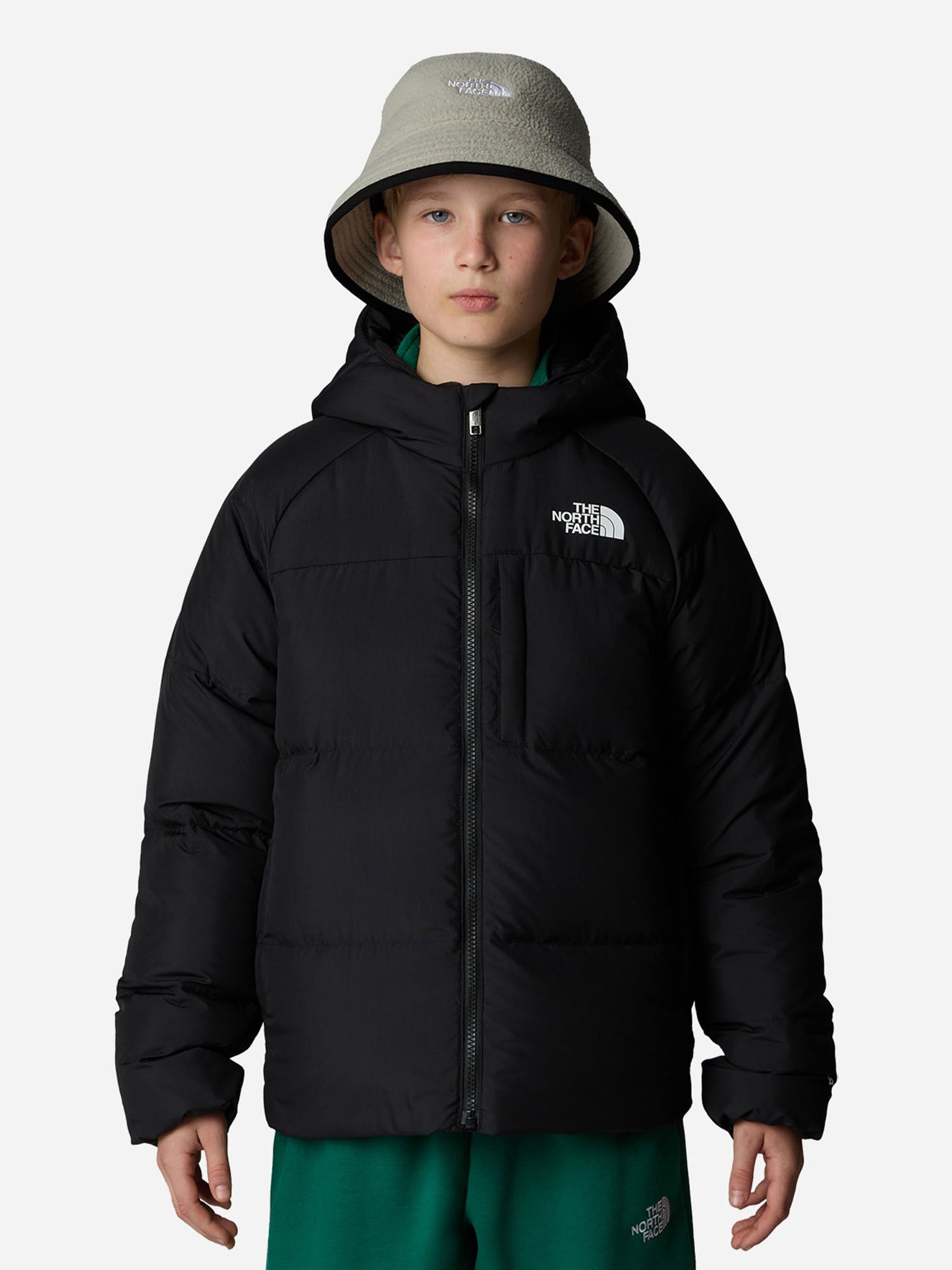 GIUBBINO CON CAPPUCCIO NORTH DOWN THE NORTH FACE DA BAMBINO NERO