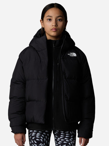 GIUBBINO CON CAPPUCCIO NORTH DOWN THE NORTH FACE DA BAMBINA NERO
