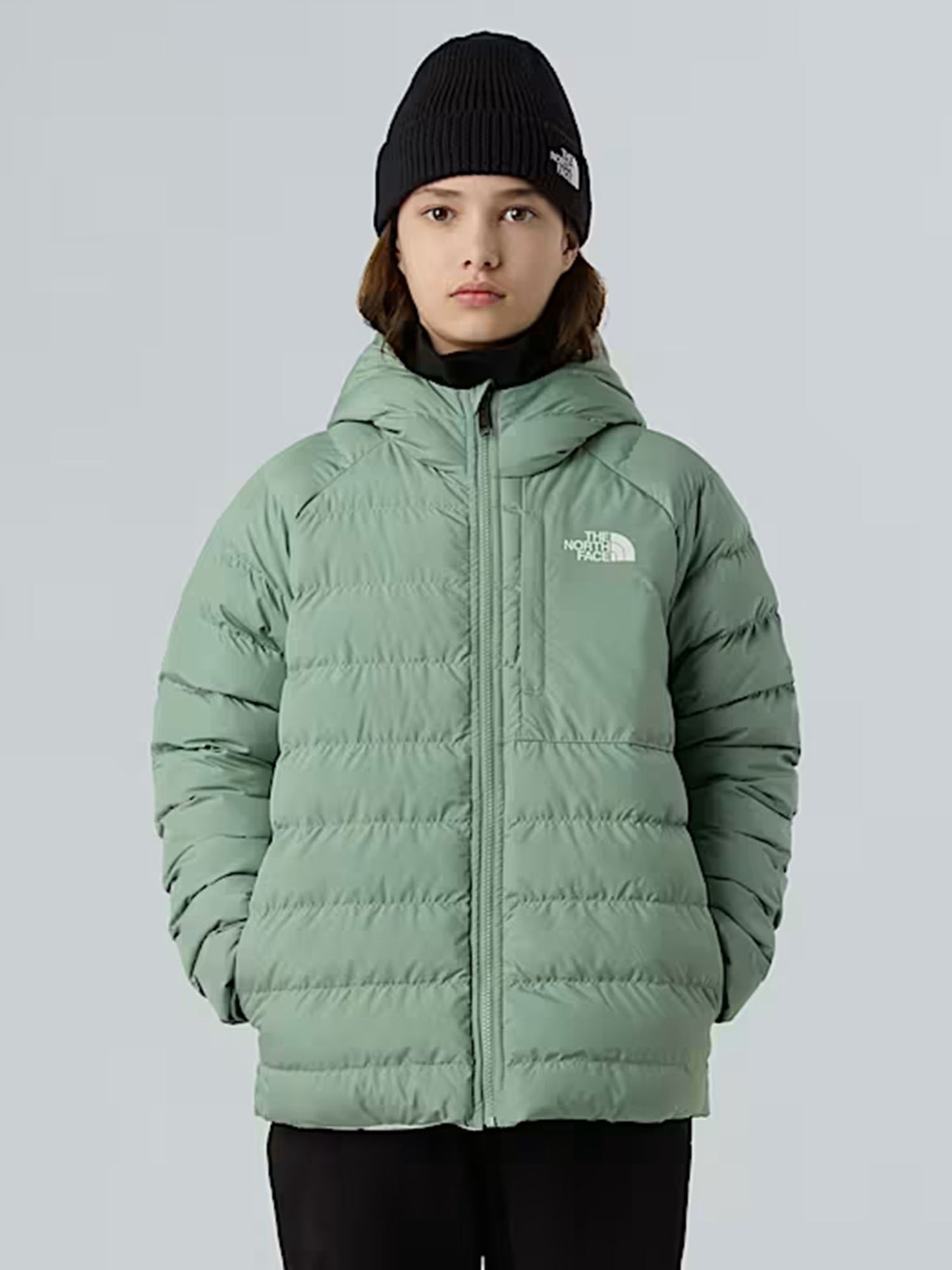 GIUBBINO CON CAPPUCCIO REVERSIBILE PERRITO THE NORTH FACE DA BAMBINA VERDE