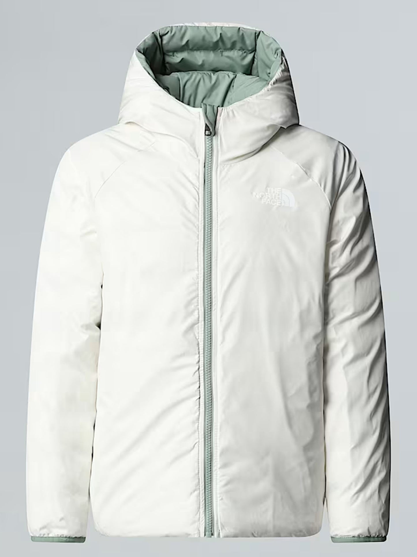 GIUBBINO CON CAPPUCCIO REVERSIBILE PERRITO THE NORTH FACE DA BAMBINA VERDE