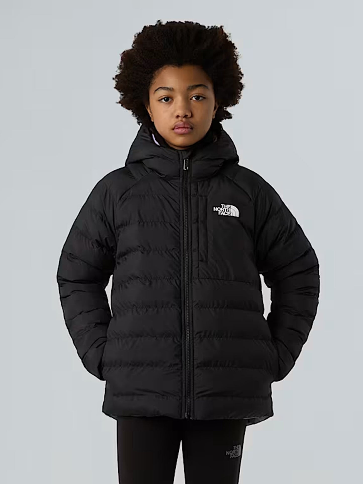 GIUBBINO CON CAPPUCCIO REVERSIBILE PERRITO THE NORTH FACE DA BAMBINA NERO