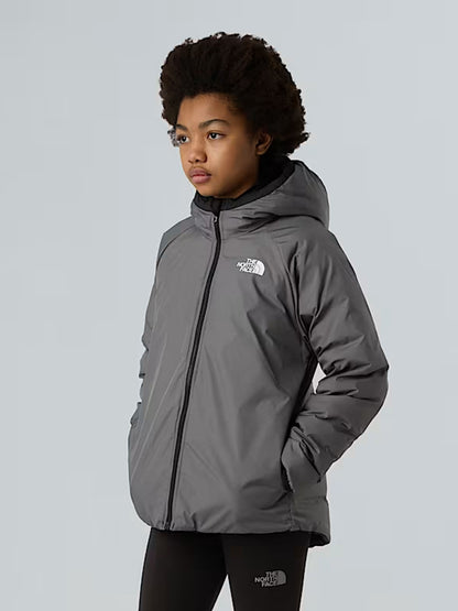 GIUBBINO CON CAPPUCCIO REVERSIBILE PERRITO THE NORTH FACE DA BAMBINA NERO