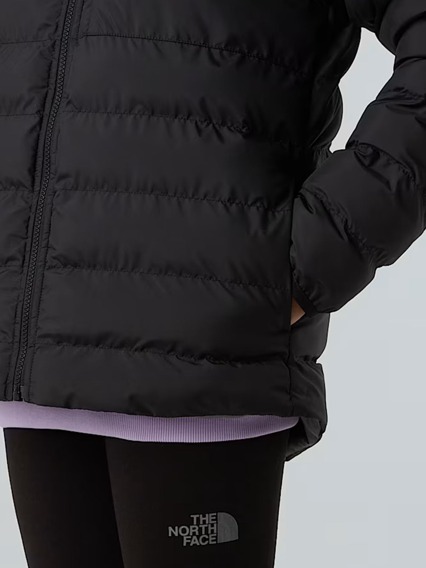 GIUBBINO CON CAPPUCCIO REVERSIBILE PERRITO THE NORTH FACE DA BAMBINA NERO