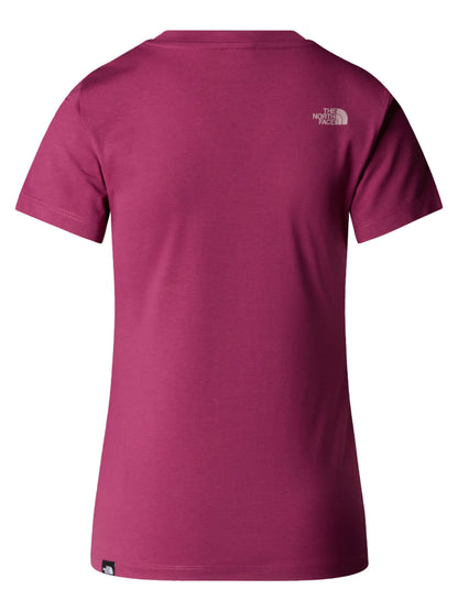 T-SHIRT BASIC CON LOGO THE NORTH FACE DONNA CILIEGIA