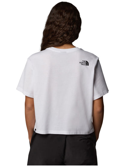 T-SHIRT GIROCOLLO CROP THE NORTH FACE DONNA BIANCO