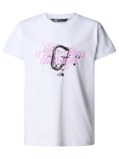 T-SHIRT GRAPHIC RELAX THE NORTH FACE BAMBINA BIANCO
