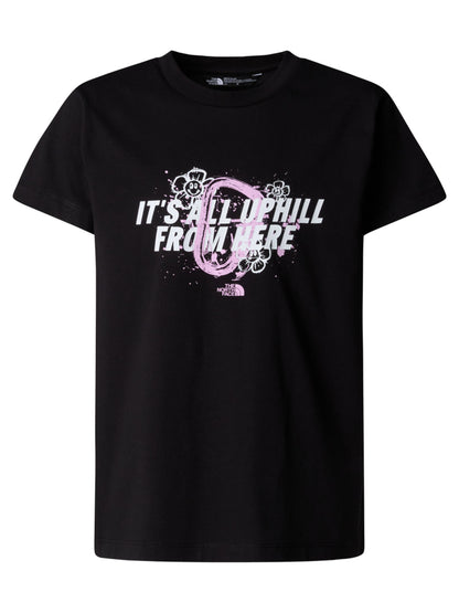 T-SHIRT GRAPHIC RELAX THE NORTH FACE BAMBINA NERO