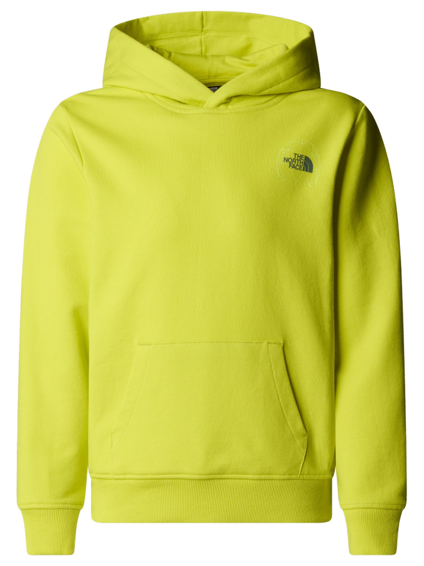 FELPA CON CAPPUCCIO GRAPHIC RELAX THE NORTH FACE BAMBINO GIALLO