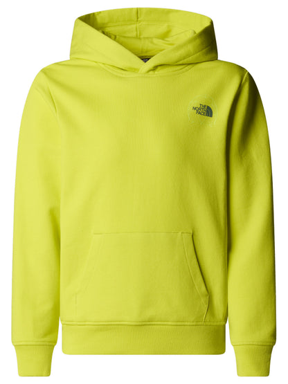 FELPA CON CAPPUCCIO GRAPHIC RELAX THE NORTH FACE BAMBINO GIALLO