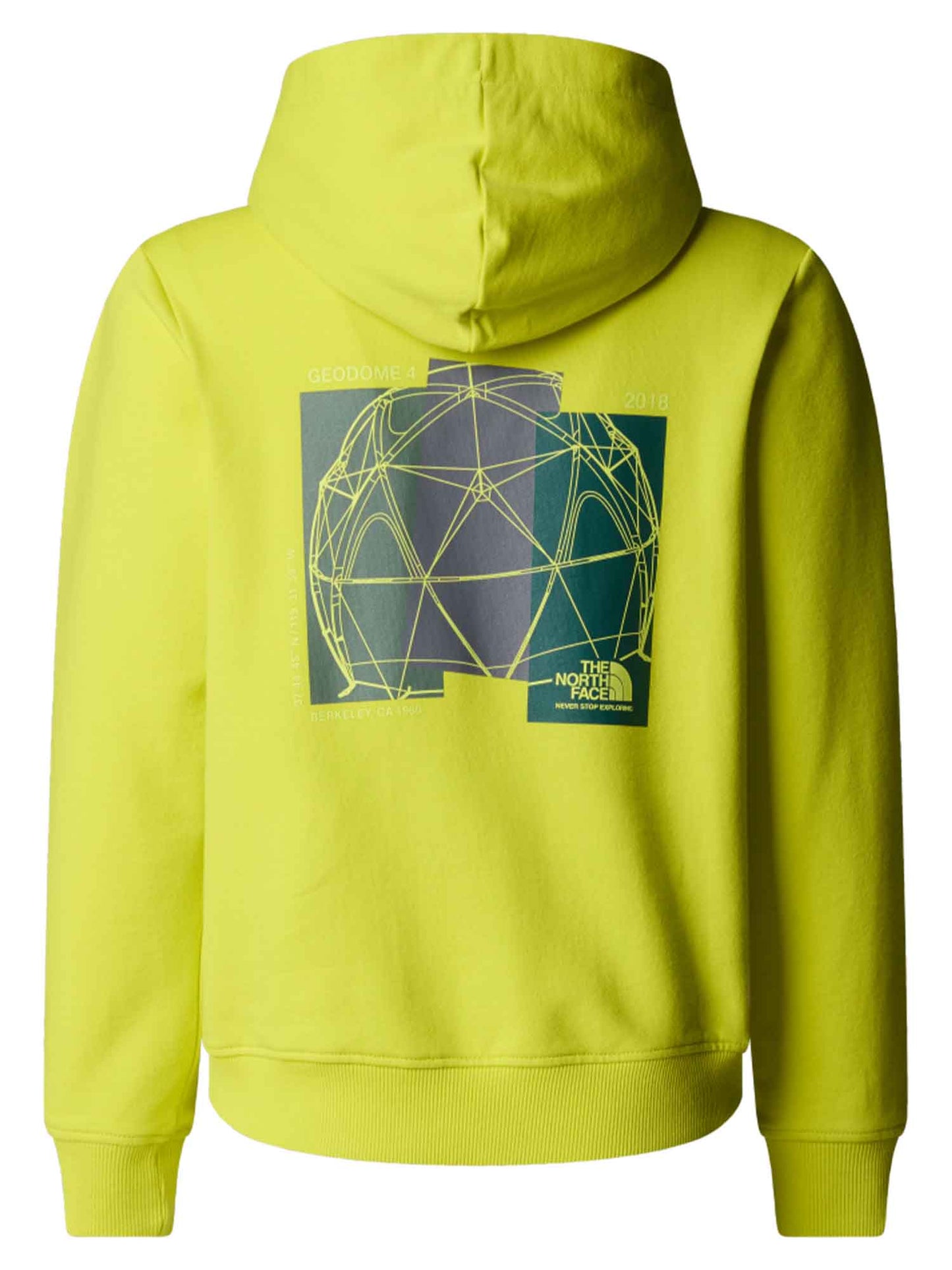 FELPA CON CAPPUCCIO GRAPHIC RELAX THE NORTH FACE BAMBINO GIALLO
