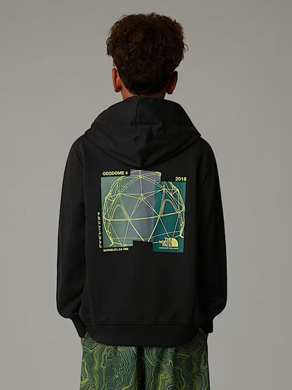FELPA CON CAPPUCCIO GRAPHIC RELAX THE NORTH FACE BAMBINO NERO
