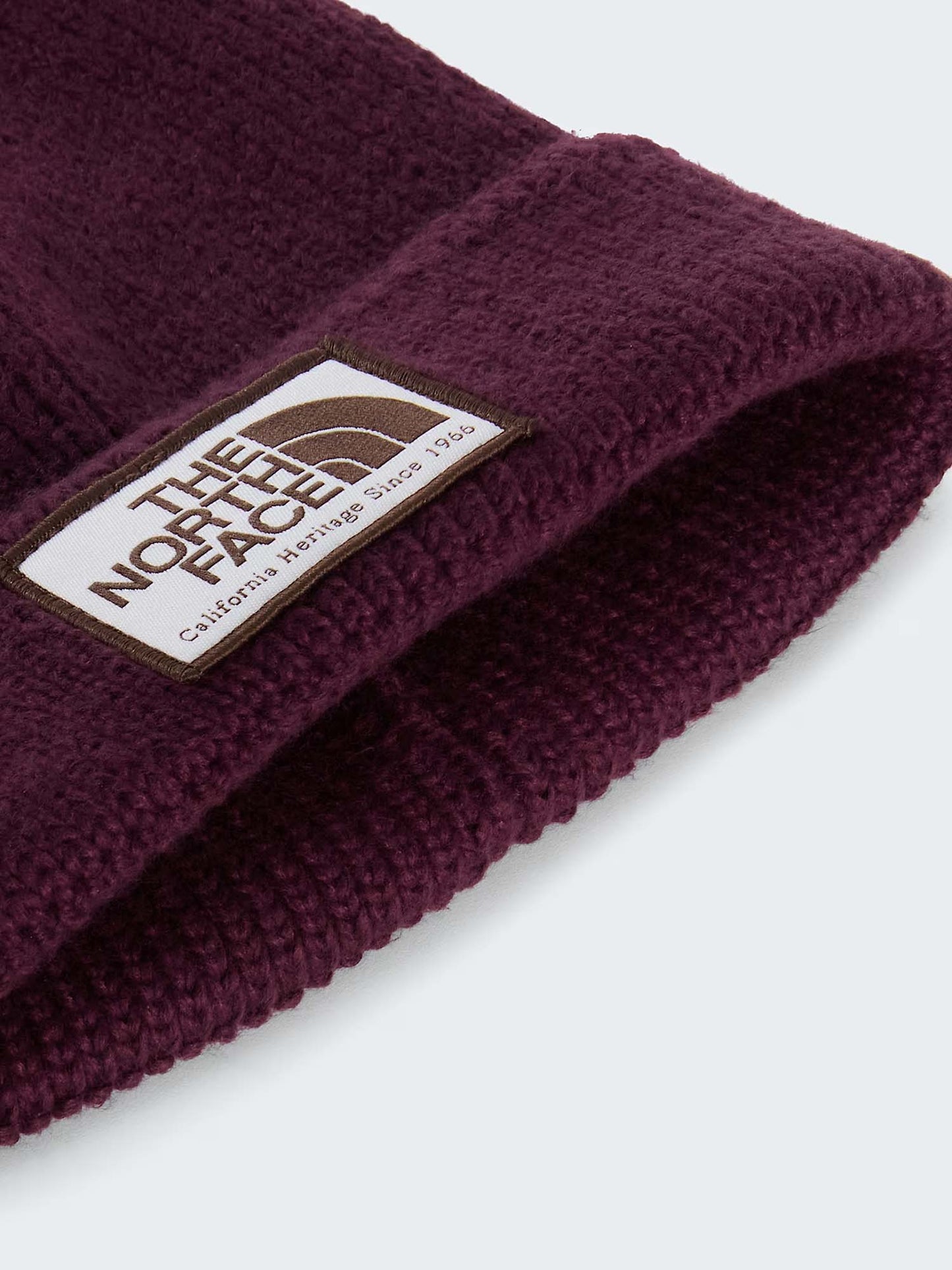 The North Face Logo Box Cuffed Beanie, cappello Unisex adulto bordeaux
