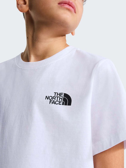 The North Face Teens' Evolution, t-shirt maniche lunghe da bambino bianca