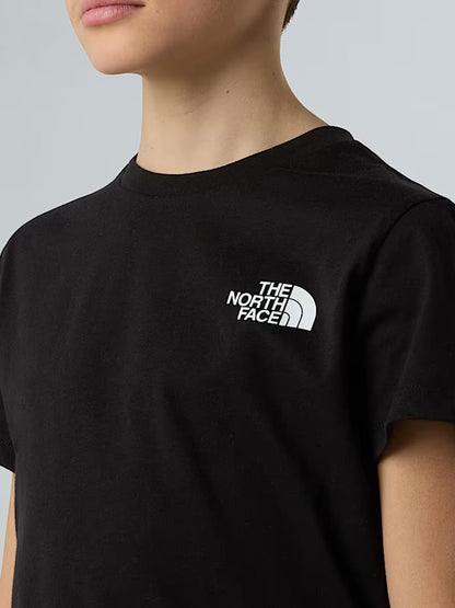 T-shirt Box NSE The North Face junior bimbo/a in cotone nero
