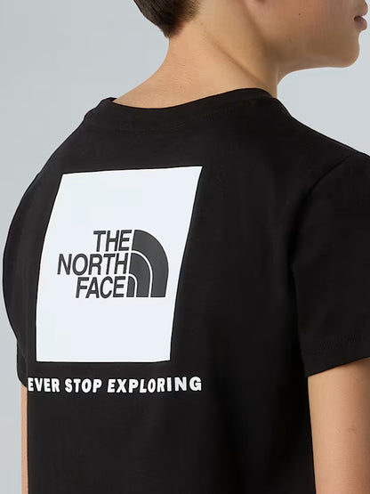 T-shirt Box NSE The North Face junior bimbo/a in cotone nero