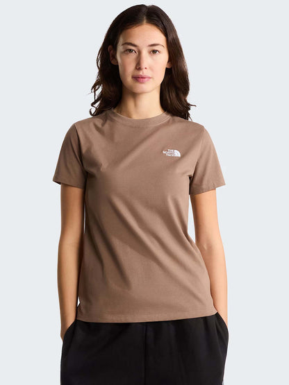 The North Face Evolution Simple Dome Slim, t-shirt corta da donna marrone