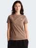 the-north-face-evolution-simple-dome-slim-t-shirt-corta-da-donna-marrone