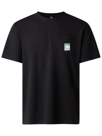 T-shirt The North Face Mountain Logo nera da uomo