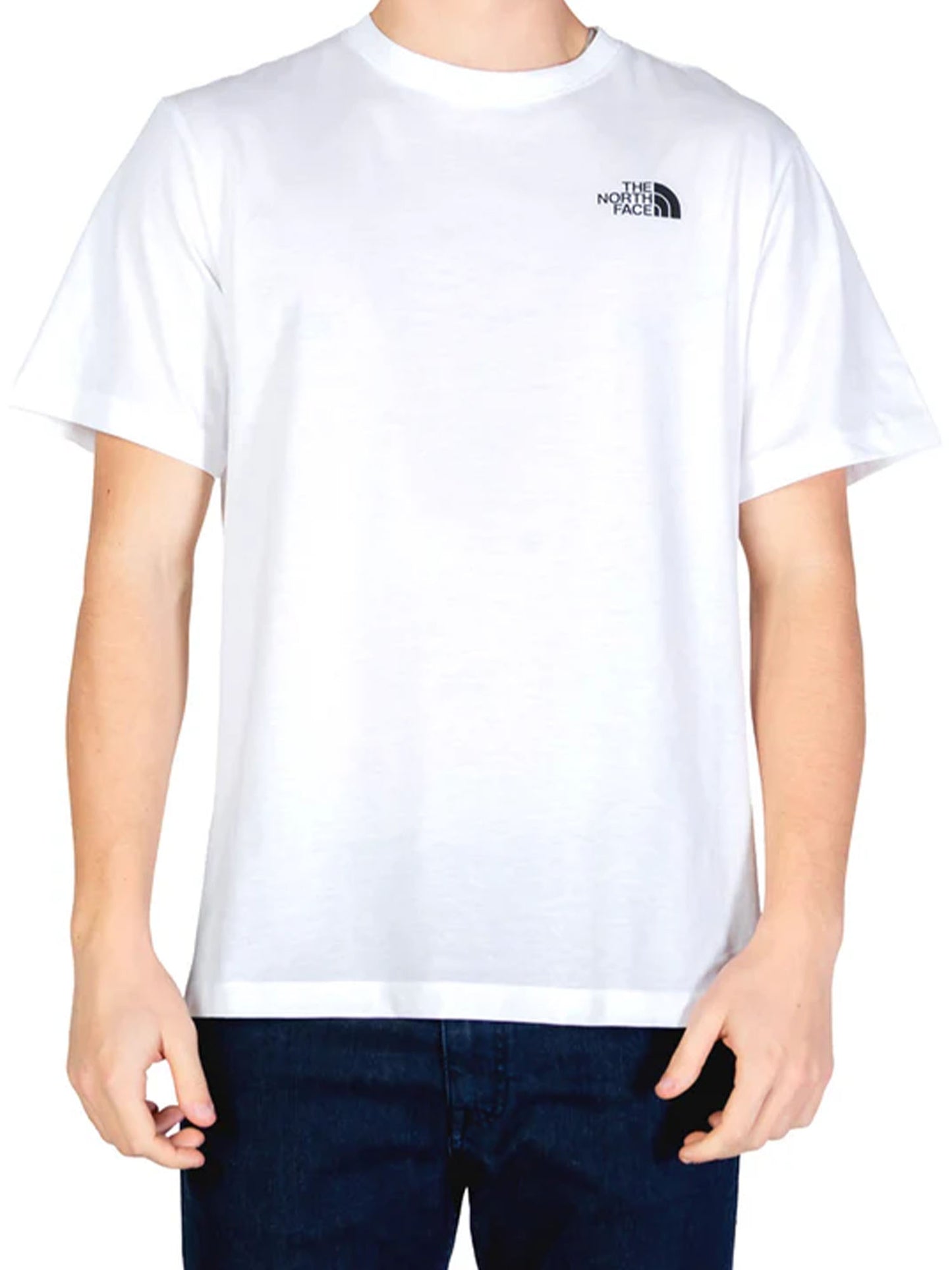 The North Face Mountain Sketch, t-shirt casual da uomo bianca in cotone
