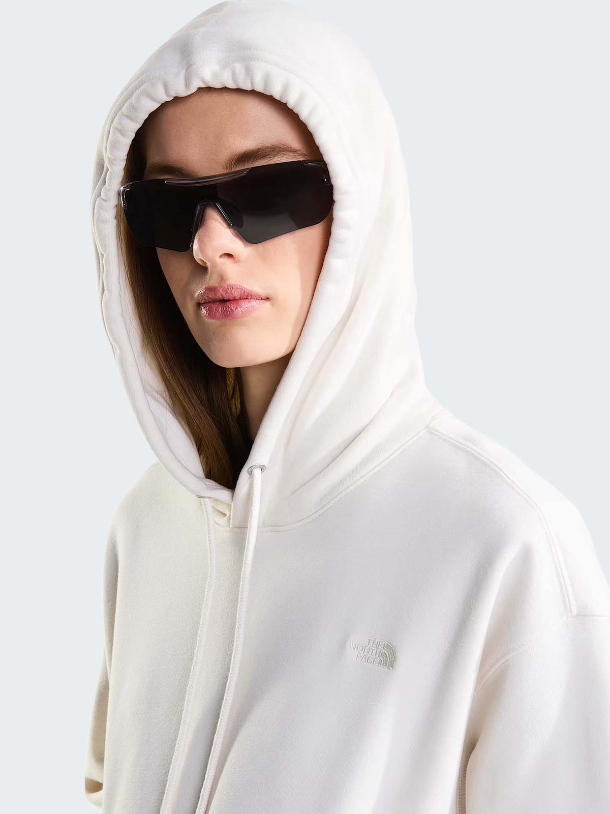 The North Face Tnf Essential Simple Boxy, felpa da donna bianca