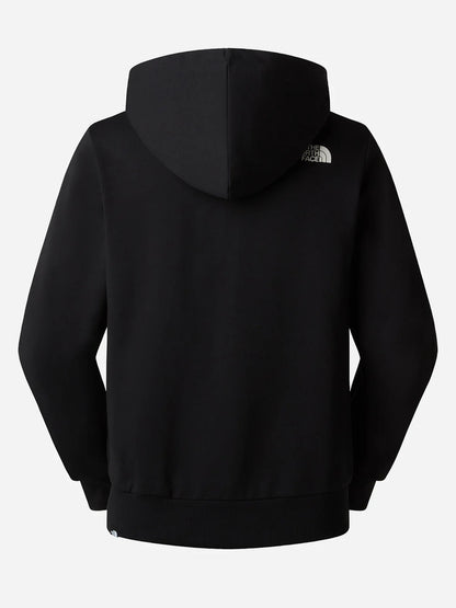Felpa The North Face Blanca con zip integrale nera da uomo