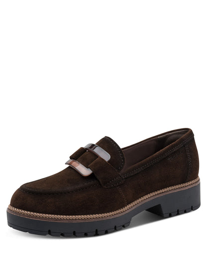 Tamaris Leather Slipper, mocassino da donna marrone