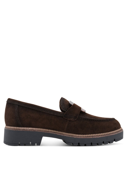 Tamaris Leather Slipper, mocassino da donna marrone