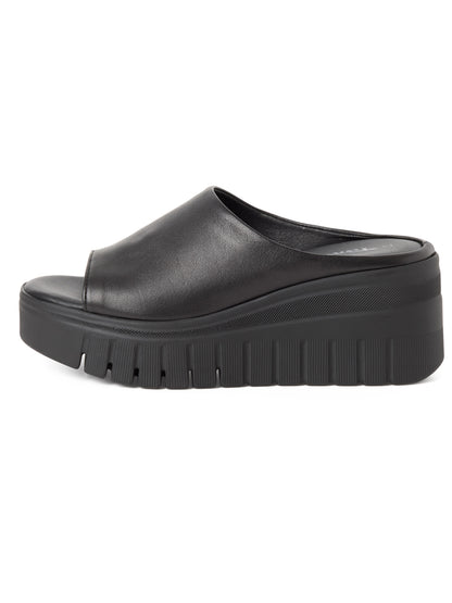 Sandali mule Tamaris donna neri con tacco compensato elegante e comodo
