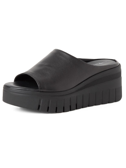 Sandali mule Tamaris donna neri con tacco compensato elegante e comodo