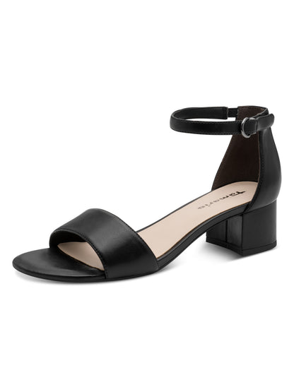 Tamaris sandalo nero donna con tacco medio elegante e versatile